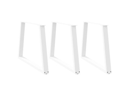 vidaXL Nohy k jídelnímu stolu ve tvaru V, 3 ks, bílé, 90 x (72-73,3) cm, ocel