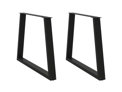 vidaXL Nohy k jídelnímu stolu ve tvaru V, 2 ks, černé, 90 x (72-73,3) cm, ocel