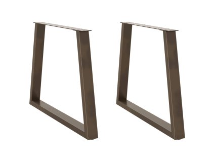 vidaXL Nohy k jídelnímu stolu ve tvaru V, 2 ks, přírodní ocel, 100 x (72-73,3) cm, ocel