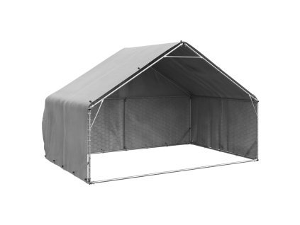 vidaXL Venkovní psí kotec s krytem 3x2x1,9 m pozinkovaná ocel