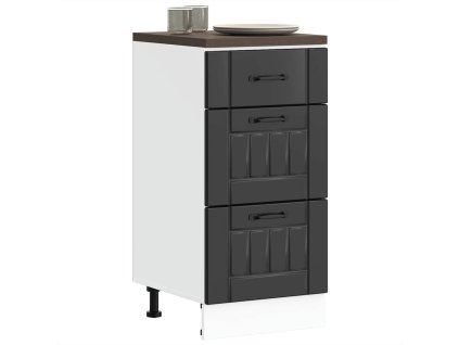 vidaXL Kuchyňská spodní skříňka "Lucca" černá, dřevo