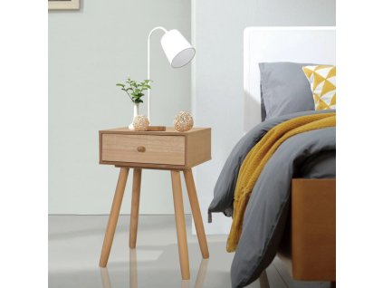 vidaXL Noční stolek 2 ks masivní borové dřevo 40 x 30 x 61 cm hnědý