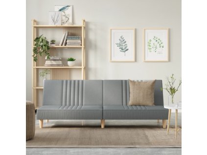 vidaXL Rozkládací pohovka světle šedá textil
