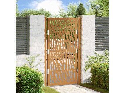 vidaXL Zahradní brána 100 x 175 cm odolná ocel s motivem stop