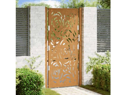 vidaXL Zahradní brána 100 x 200 cm odolná ocel s motivem plamene