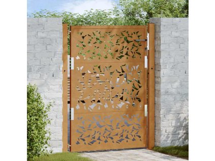 vidaXL Zahradní brána 100 x 125 cm, ocelový design s povětrnostními vlivy