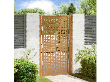 vidaXL Zahradní brána 105 x 180 cm odolná ocel s křížovým designem