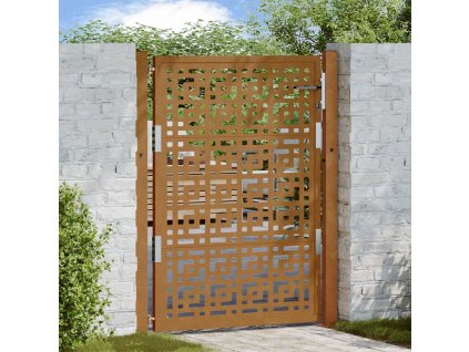 vidaXL Zahradní brána 100 x 125 cm odolná ocel s křížovým designem