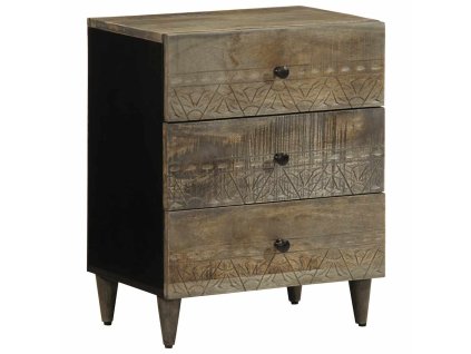 vidaXL Noční stolek světle šedá 50x33x60 cm masivní mangovníkové dřevo