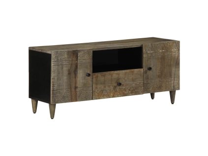 vidaXL TV skříňka světle šedá 105x33,5x46cm masivní mangovníkové dřevo