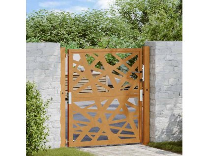 vidaXL Zahradní branka 105 x 105 cm odolná ocel, lehký design