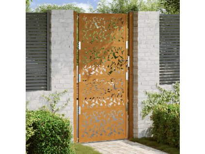 vidaXL Zahradní brána 100 x 200 cm, odolná ocel, design křídla