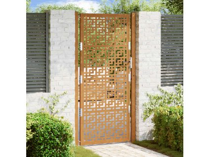 vidaXL Zahradní brána 100 x 200 cm odolná ocel s křížovým designem