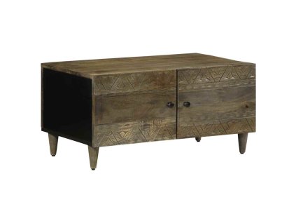 vidaXL Konferenční stolek světle šedá 80x50x40 cm masivní mangovník