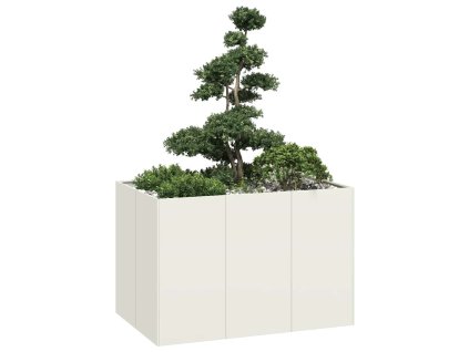 vidaXL Truhlík bílý 120x80x80 cm ocel