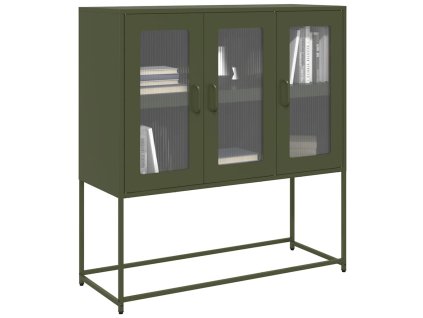 vidaXL Příborník zelený 100,5 x 39 x 107 cm ocel válcovaná za studena