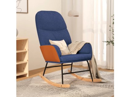 vidaXL Houpací křeslo modré textil