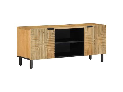 vidaXL TV skříňka hnědý 105x33x46 cm masivní mangovníkové dřevo