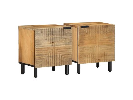 vidaXL Noční stolky 2 ks hnědé 40x33x46 cm masivní mangovníkové dřevo