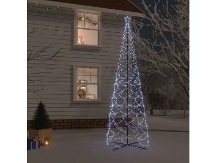 vidaXL Vánoční stromek kužel 1400 studených bílých LED diod 160x500 cm