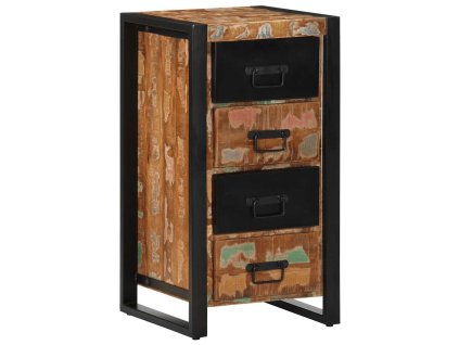 vidaXL Noční stolek vícebarevný 40x40x75 cm recyklované dřevo