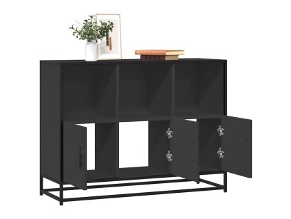 vidaXL Příborník černý 100x35x76 cm kompozitní dřevo