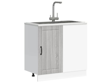 vidaXL Spodní kuchyňská skříňka "Lucca" šedý sonoma kompozitní dřevo