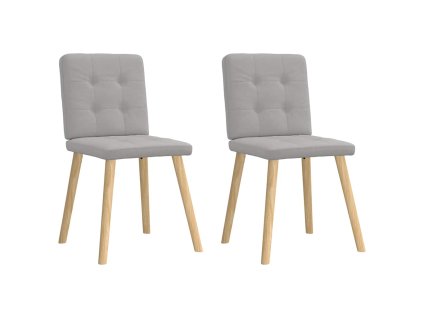 vidaXL Otočné jídelní židle 2 ks oblak šedá textil