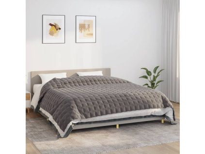 vidaXL Zátěžová deka šedá 235 x 290 cm 11 kg textil