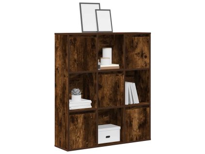 vidaXL Knihovna kouřový dub 89x24x101,5 cm kompozitní dřevo