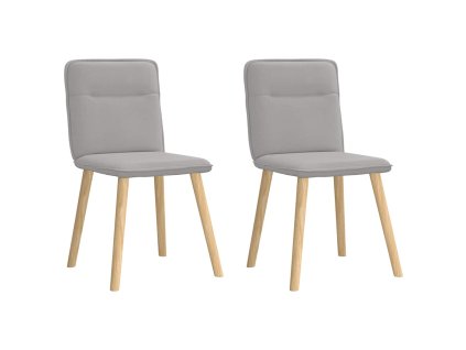 vidaXL Otočné jídelní židle 2 ks oblak šedá textil