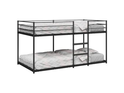 vidaXL Patrová postel bez matrace černá 100x190 cm ocel