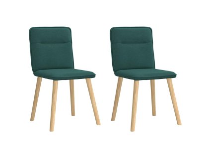 vidaXL Jídelní židle 4 ks tmavě zelené textil