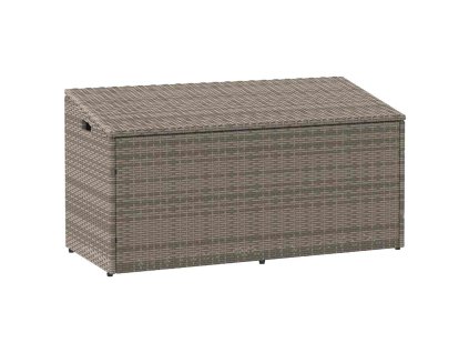 vidaXL Zahradní úložný box šedý 110 x 50 x 58 cm polyratan