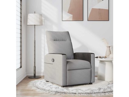 vidaXL Polohovací křeslo obláčkově šedá textil