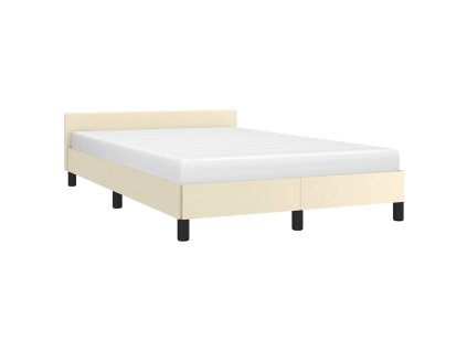 vidaXL Rám postele bez matrace krémový 120x190 cm umělá kůže