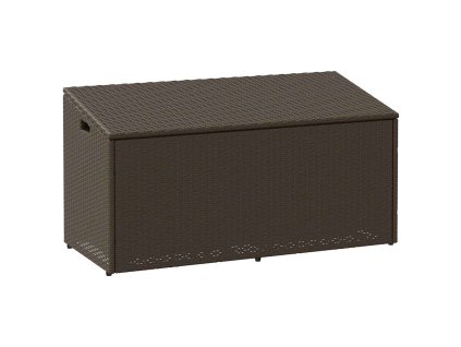 vidaXL Zahradní úložný box hnědý 110x50x58 cm polyratan