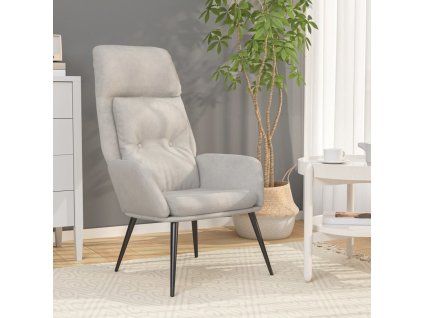 vidaXL Relaxační křeslo světle šedé umělá broušená kůže