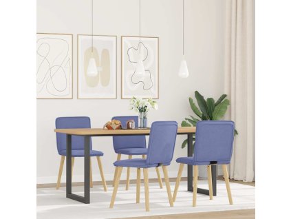 vidaXL Jídelní židle 4 ks Džínová modrá látka