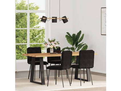 vidaXL Jídelní židle 4 ks černé samet