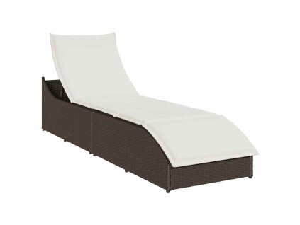 vidaXL Skládací sluneční lehátko s polštářem a úložným prostorem