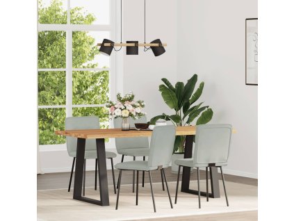 vidaXL Jídelní židle 4 ks světle šedé samet