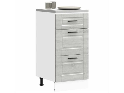 vidaXL Kuchyňská spodní skříňka "Porto" šedý sonoma kompozitní dřevo