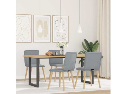 vidaXL Jídelní židle 4 ks světle šedé textil