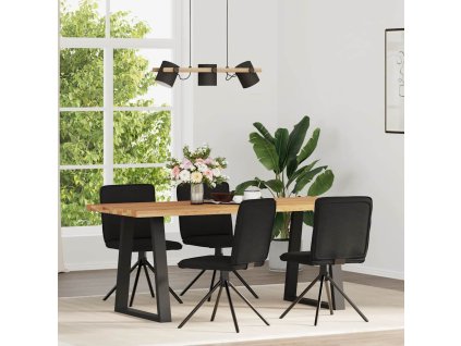 vidaXL Jídelní židle 4 ks černé textil