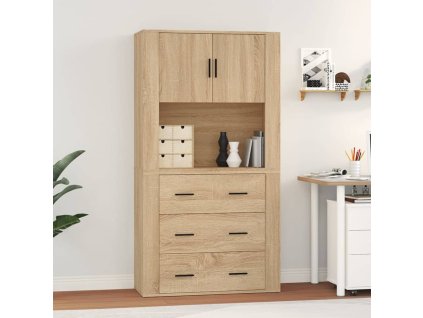 vidaXL Skříň highboard dub sonoma kompozitní dřevo