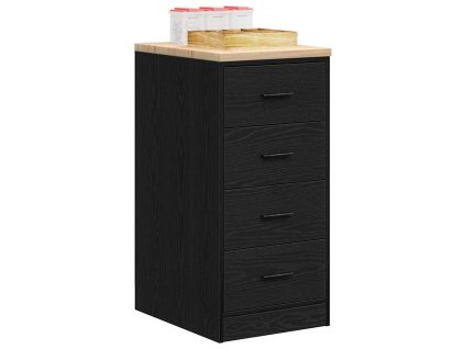 vidaXL Garážová skříň černá 40x51x85 cm Borovicový masiv