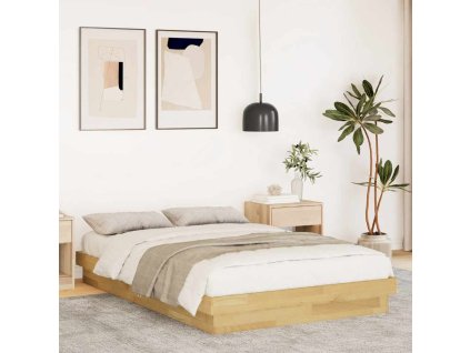 vidaXL Rám postele bez matrace 120x190 cm Dubový masiv