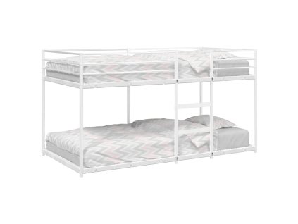 vidaXL Patrová postel bez matrace bílá 75x190 cm ocel