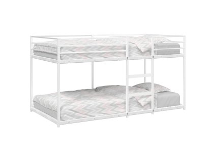 vidaXL Patrová postel bez matrace bílá 107x203 cm ocel